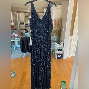 Navy mother of the bride dress